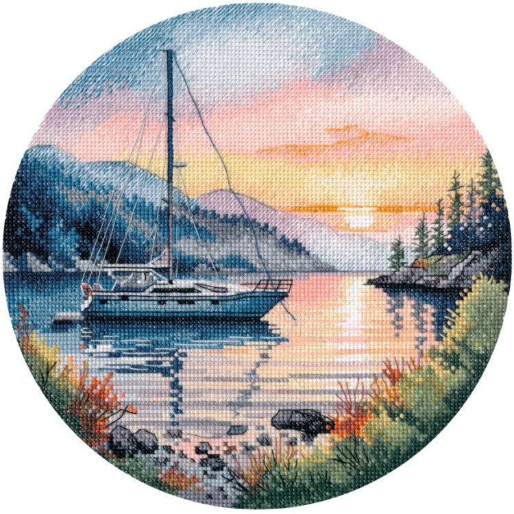 "Evening harbor" 20×20 cm S1716 Cross stitch kit
