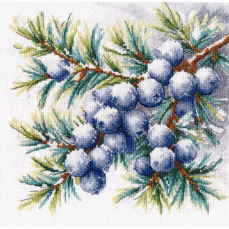 "A sprig of juniper" 20×20 cm S1725 Cross stitch kit