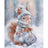 CROSS STITCH KIT "FLUFFY LITTLE CRAFTY SQUIRREL" 23×29 CM S1736
