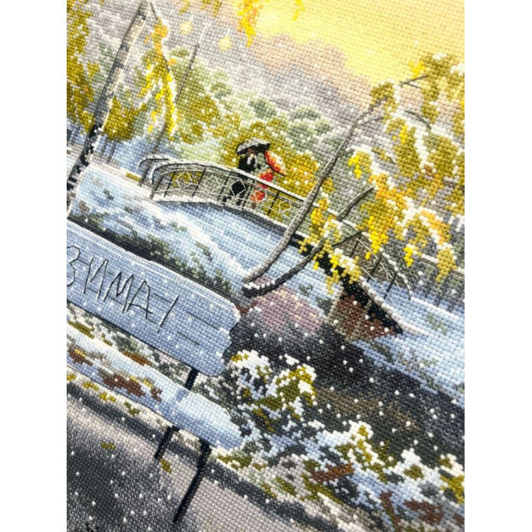 Cross stitch kit "Early Snow" 36×27 cm S1744