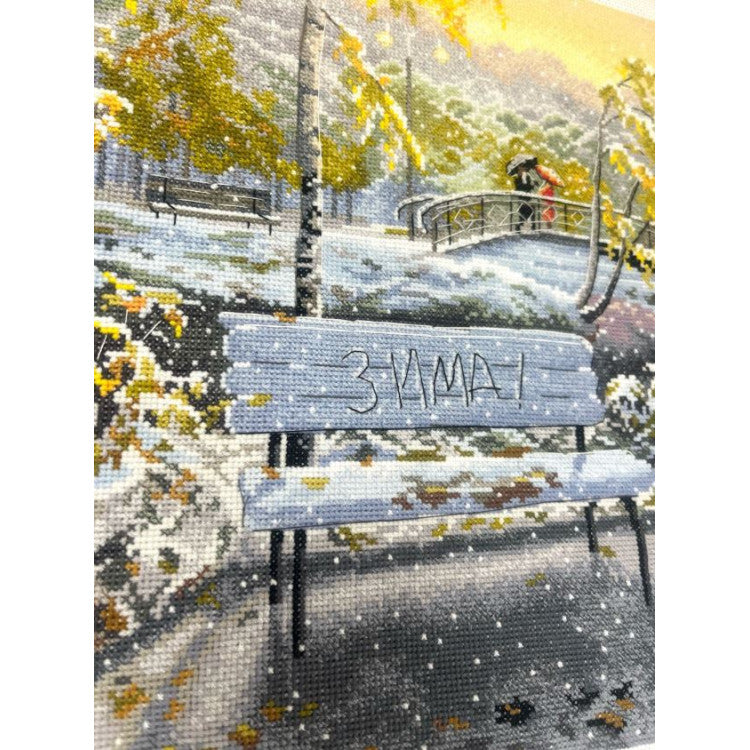 Cross stitch kit "Early Snow" 36×27 cm S1744