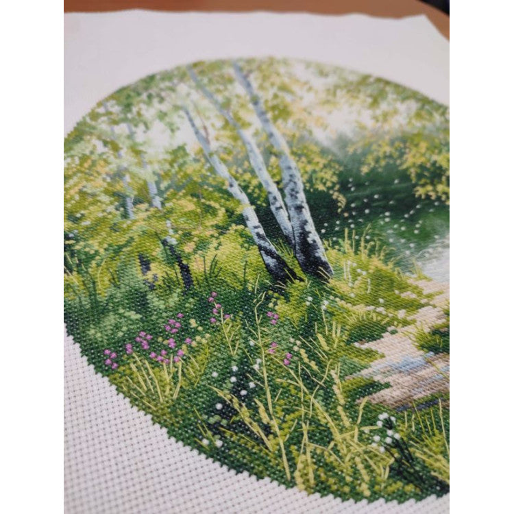 Cross stitch kit "A Hot Day" 25×25 cm S1750