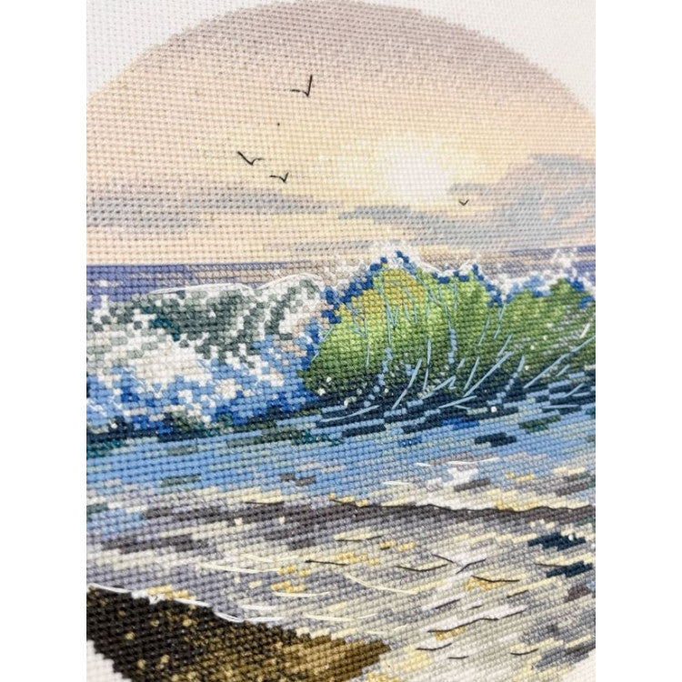 Cross stitch kit "A warm sunset" 20×20 cm S1753