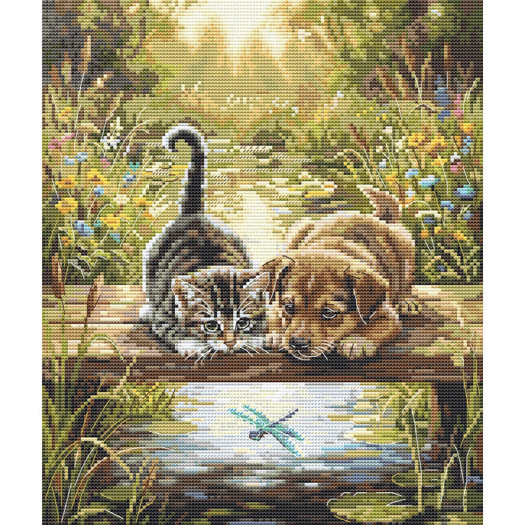 Cross stitch kit "Friends" 21,5 х 25,5 cm SAND-50