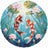 CROSS STITCH KIT "CARPS AND LOTUSES" 21.5 X 21.5 CM SANK-73