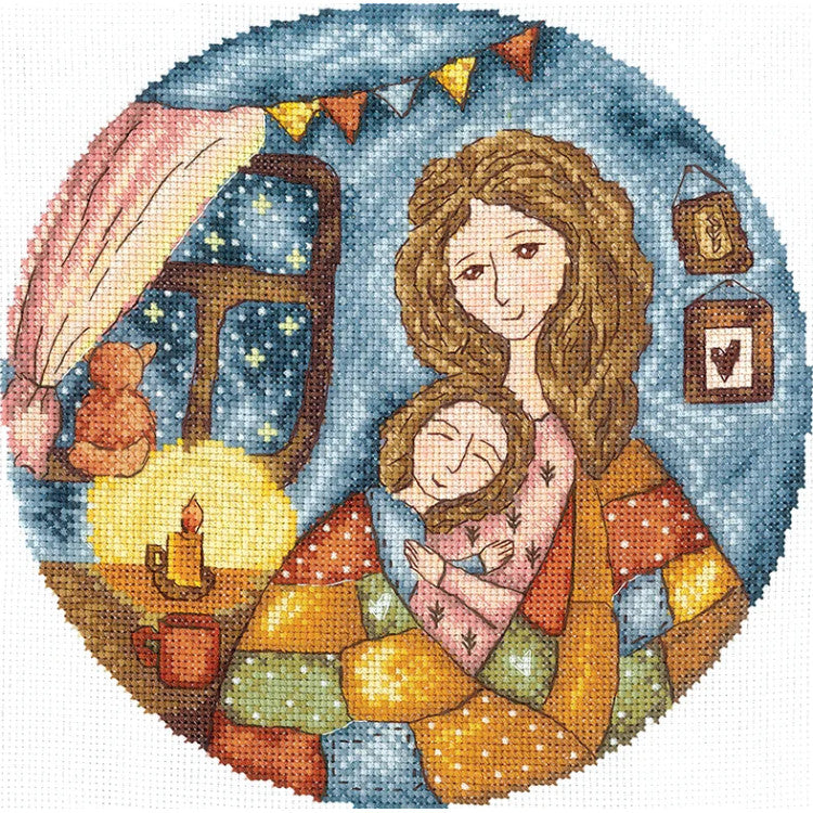 "Mom's warmth" 19 х 19 cm SANM-41 Cross stitch kit