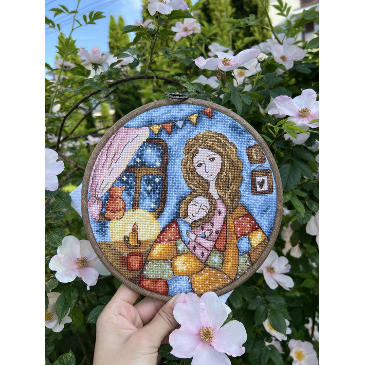 "Mom's warmth" 19 х 19 cm SANM-41 Cross stitch kit