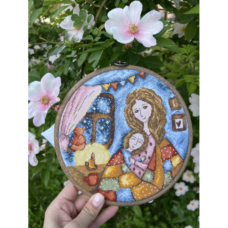 "Mom's warmth" 19 х 19 cm SANM-41 Cross stitch kit