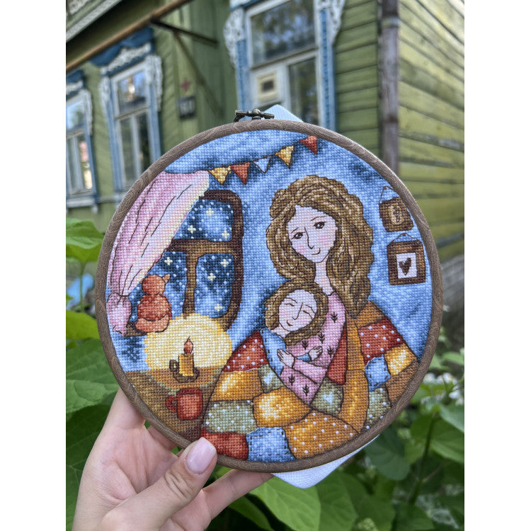 "Mom's warmth" 19 х 19 cm SANM-41 Cross stitch kit