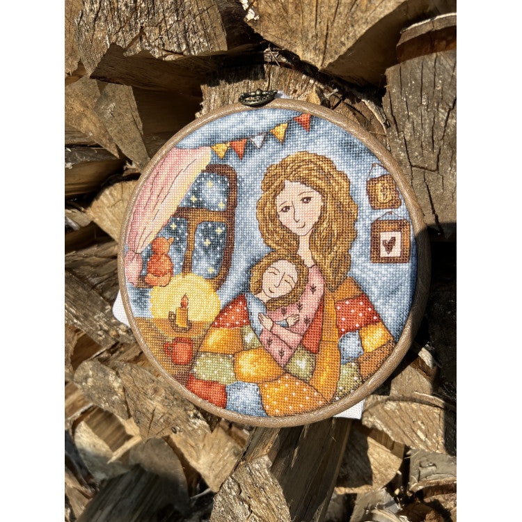 "Mom's warmth" 19 х 19 cm SANM-41 Cross stitch kit