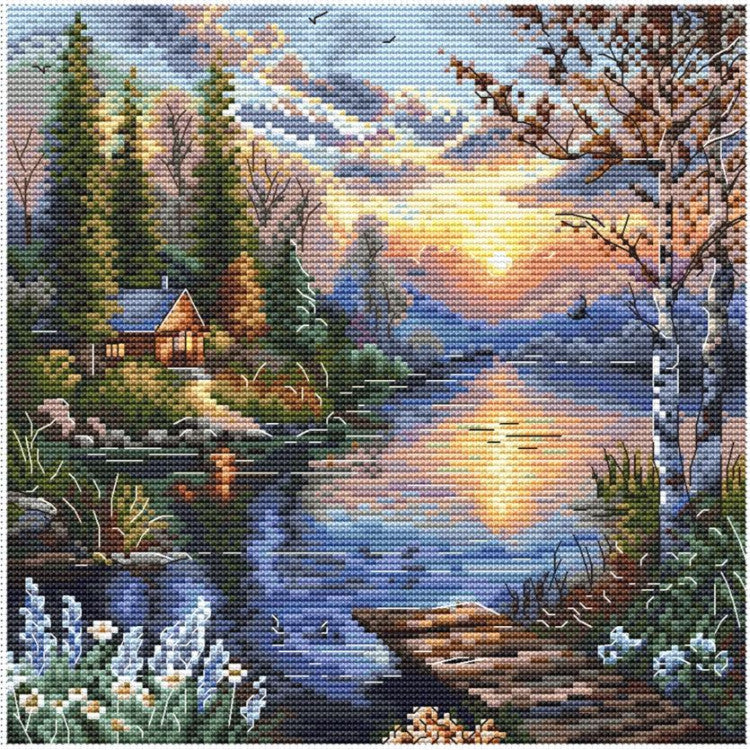"Quiet shore" 19 х 18,5 cm SANT-21  Cross stitch kit