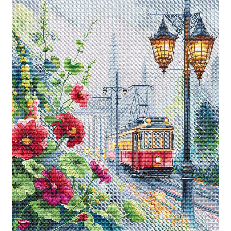 "Morning tram" 24,5 х 27 cm SANU-11 Cross stitch kit