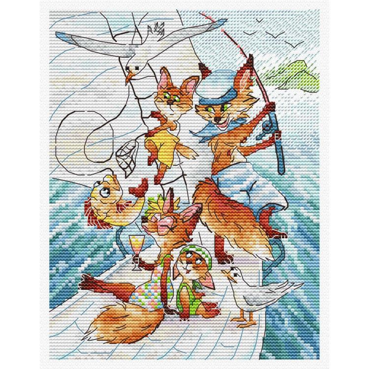 CROSS STITCH KIT "SEA TRIP" 20*16 CM SM-1248
