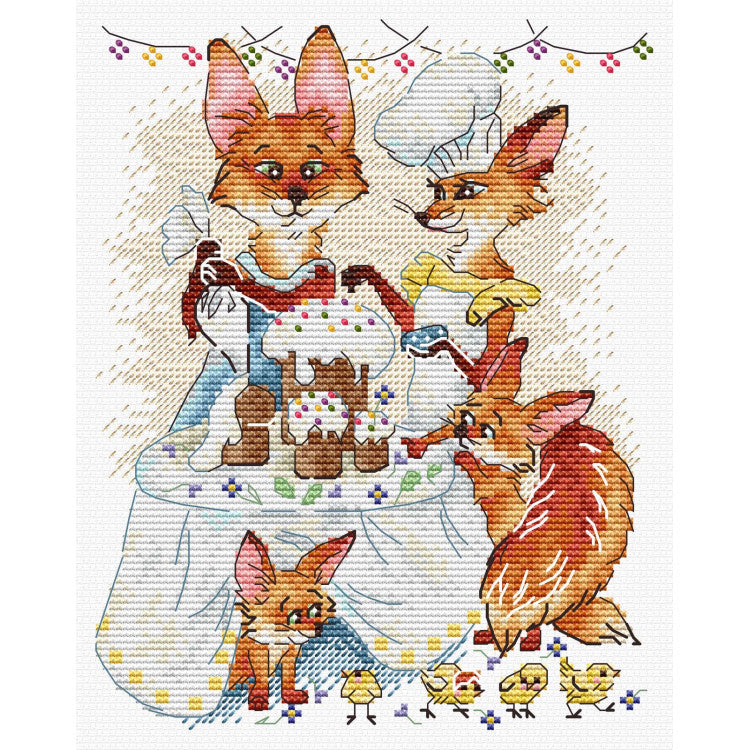 CROSS STITCH KIT "FESTIVE DINNER" 15*20 CM SM-1249