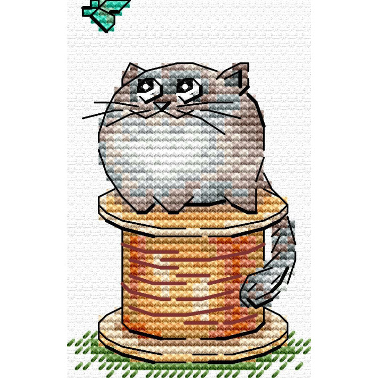 "Under close scrutiny" 9*6 cm SM-1260 Cross stitch kit