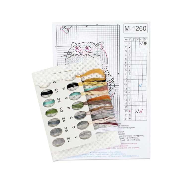"Under close scrutiny" 9*6 cm SM-1260 Cross stitch kit
