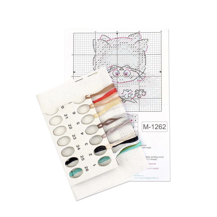 Cross stitch kit "Pet" 7*7 cm SM-1262
