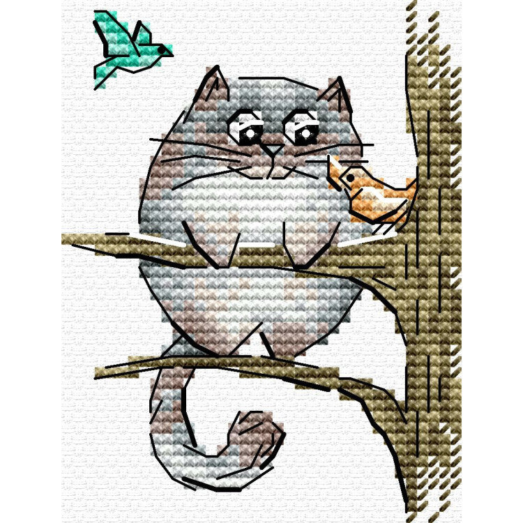 "Fluffy Naturalist" 9*7 cm SM-1264  Cross stitch kit