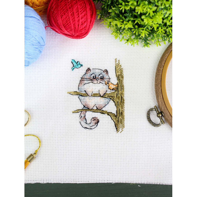 "Fluffy Naturalist" 9*7 cm SM-1264  Cross stitch kit