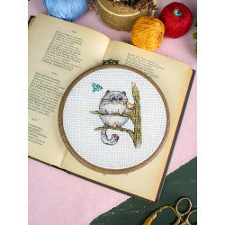"Fluffy Naturalist" 9*7 cm SM-1264  Cross stitch kit