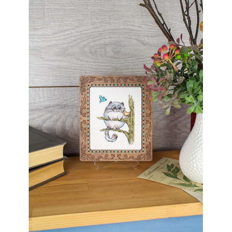 "Fluffy Naturalist" 9*7 cm SM-1264  Cross stitch kit