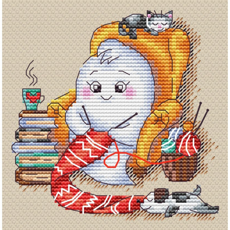 Cross stitch kit "Ghost Needleworker"   SM-749