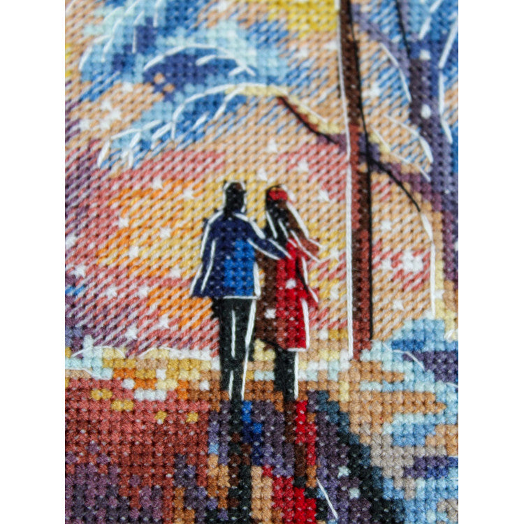 Cross stitch kit "On the way home" 14*14 cm SNV-1009