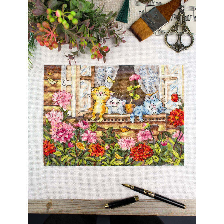 "Carefree childhood" 19*25 cm SNV-1017 Cross stitch kit