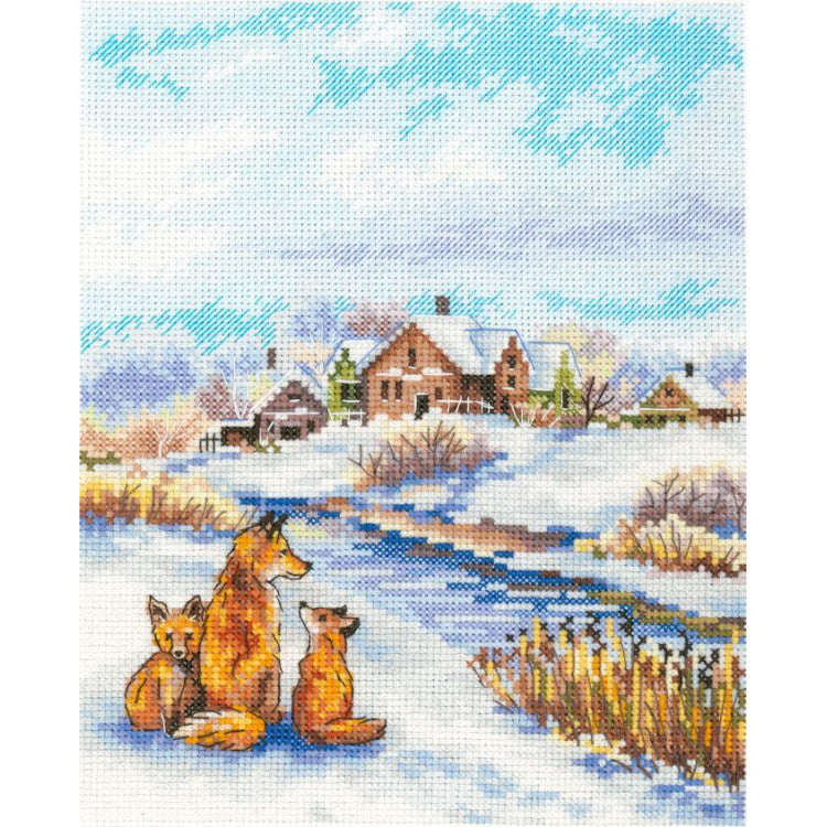 "Red family" 20x16 cm SNV-933 Cross stitch kit
