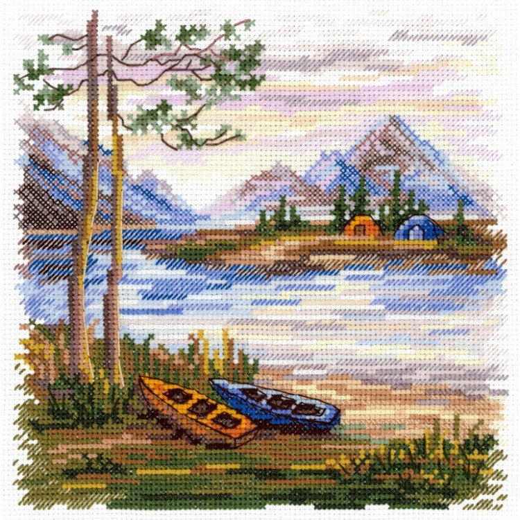 CROSS STITCH KIT "OVERNIGHT STAY IN NATURE" 16*16 CM SNV-956