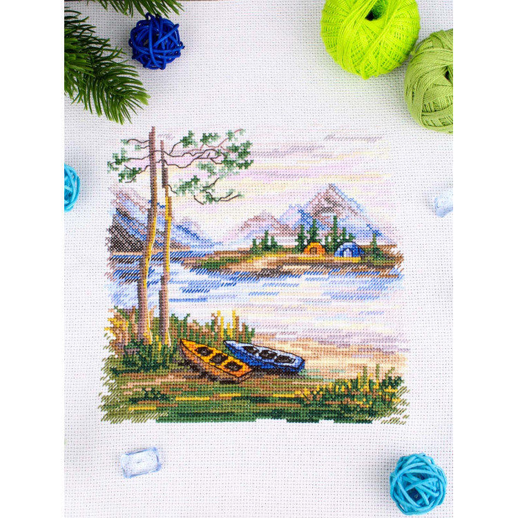 CROSS STITCH KIT "OVERNIGHT STAY IN NATURE" 16*16 CM SNV-956