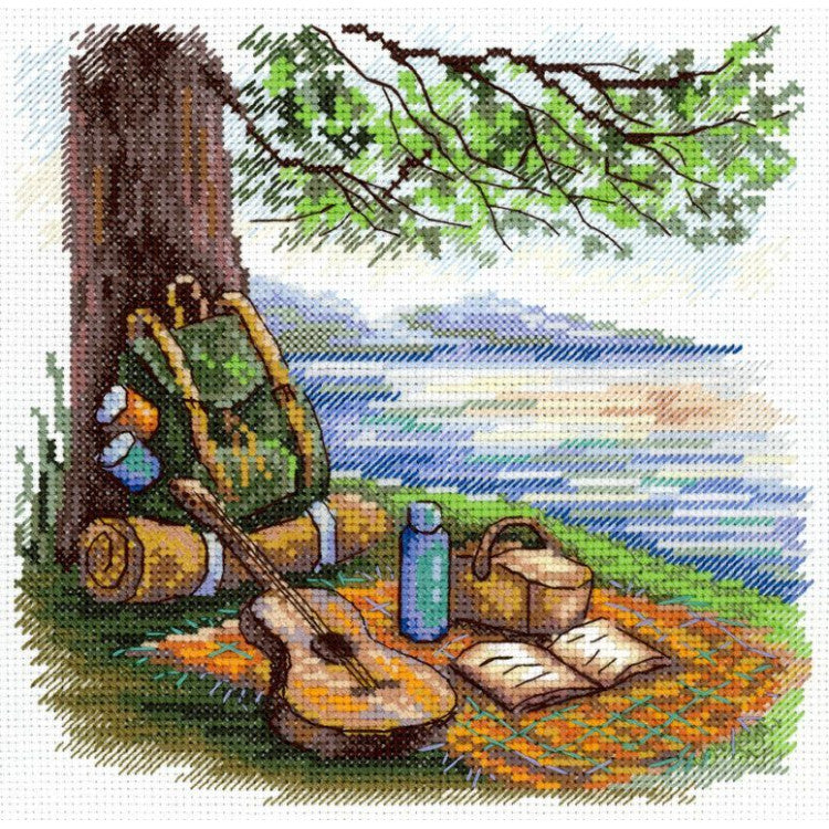 CROSS STITCH KIT "TOURIST STOP" 16*16 CM SNV-957