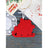 Cross-stich on wooden base "Christmas tree decoration. Festive sleigh" 8*9 cm SO-145