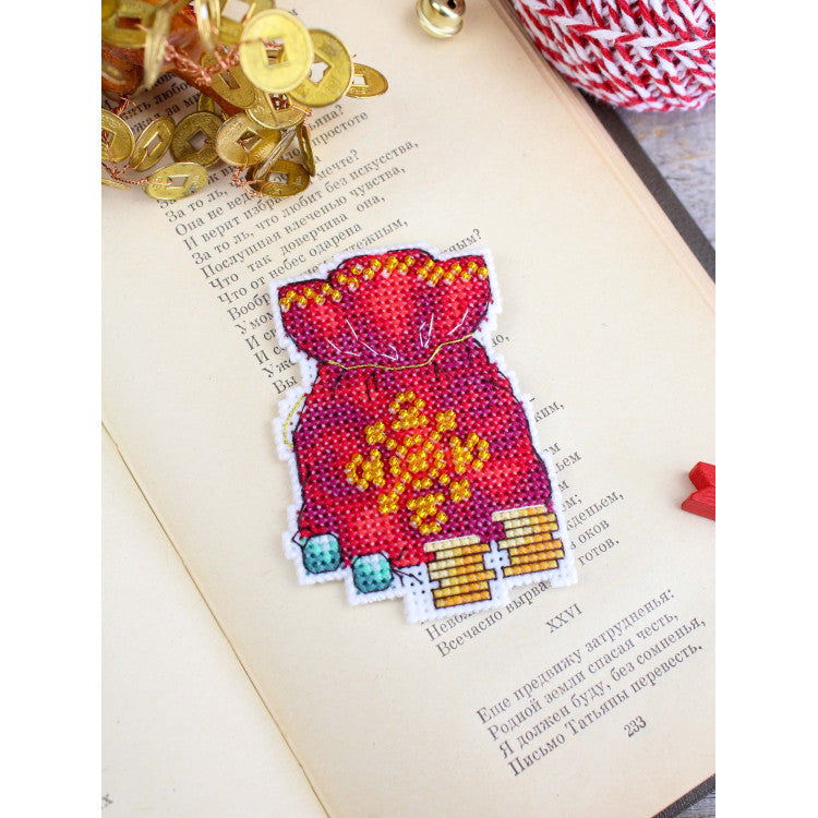 Cross stitch kit "Money bag" 8 x 6 cm SR-1323