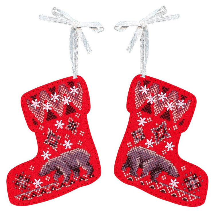 Cross stitch kit "Boots with bears. Set of 2" ST-1097