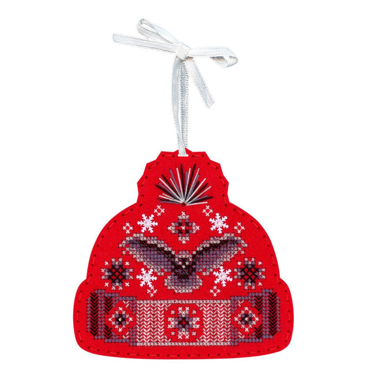 Cross stitch kit "Hat with an owl" 11 x 11 cm ST-1098