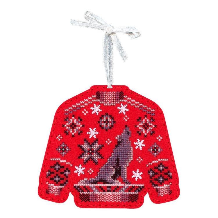 Cross stitch kit "Sweater with a wolf" 11 x 13 cm ST-1099