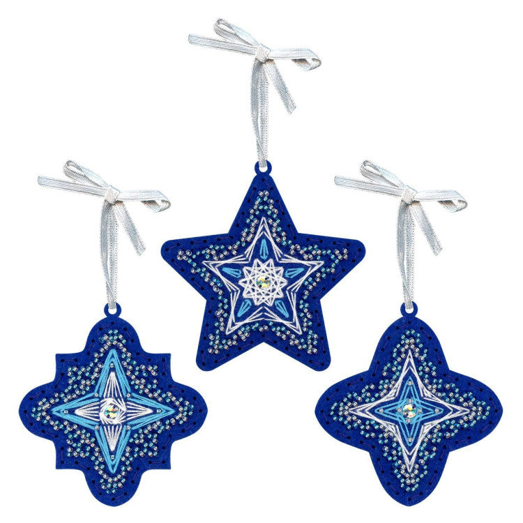 Cross stitch kit "Frosty stars. Set of 3" ST-1100