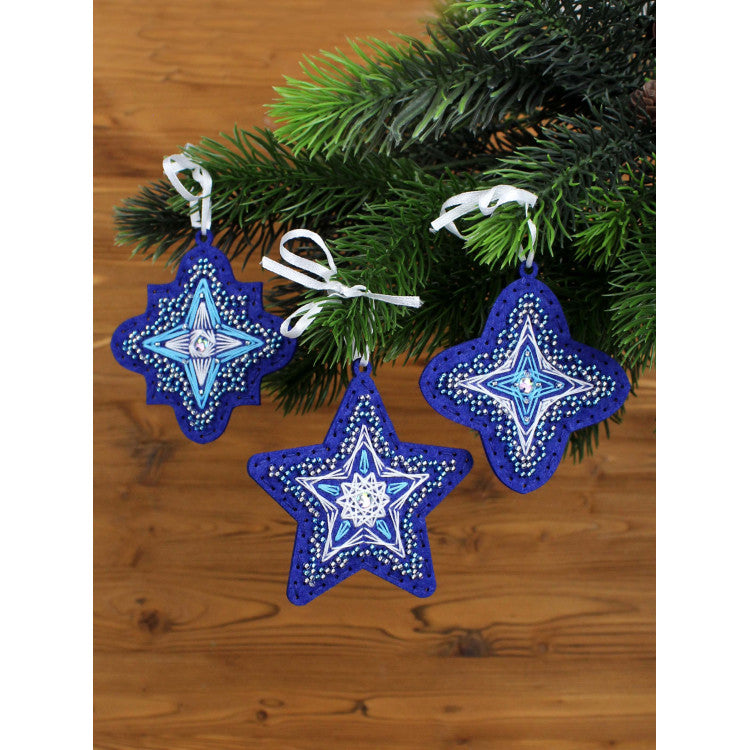 Cross stitch kit "Frosty stars. Set of 3" ST-1100