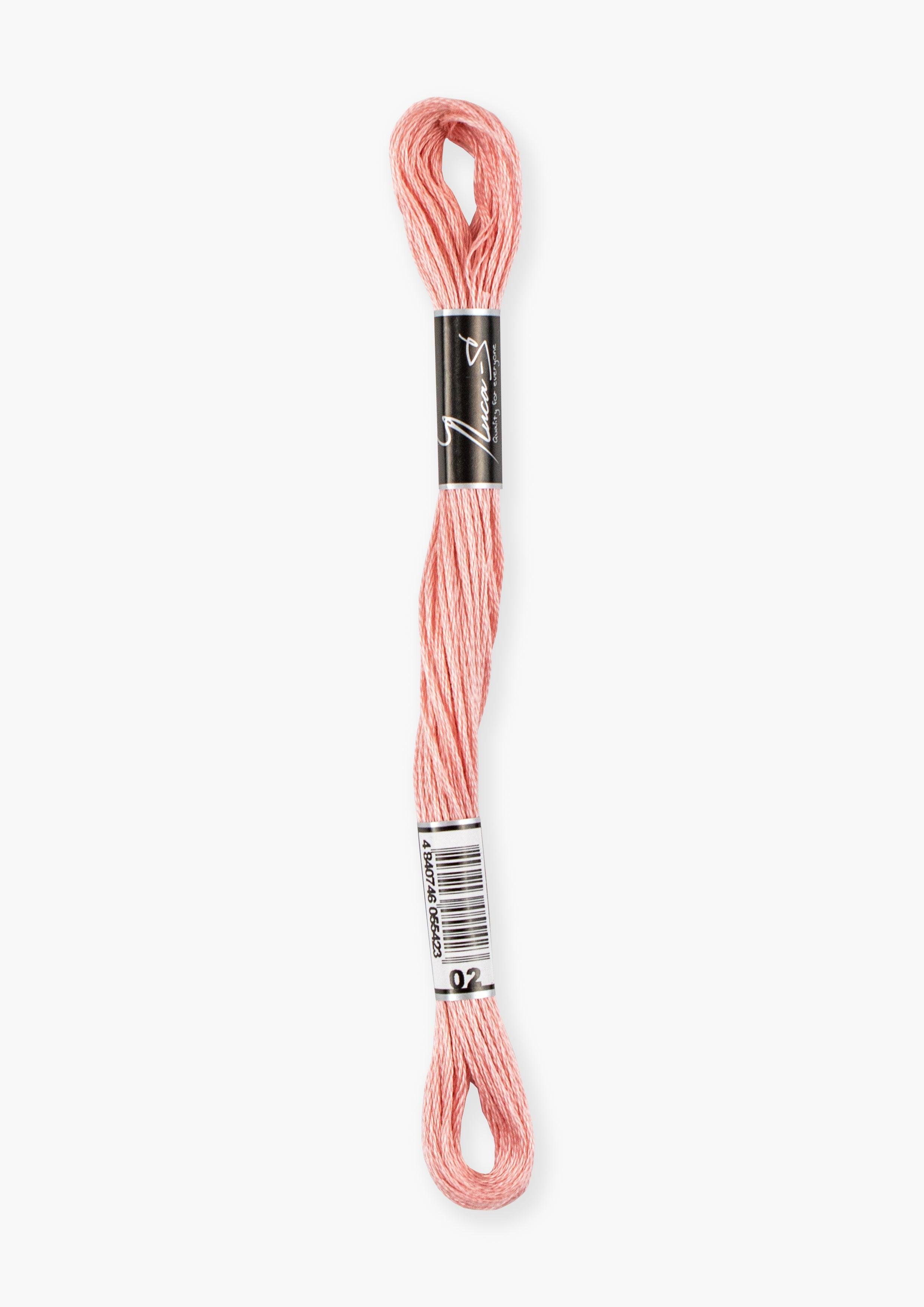 Luca-S Cotton Embroidery Floss – Colour 02 (DMC 761 / Anchor 1021)