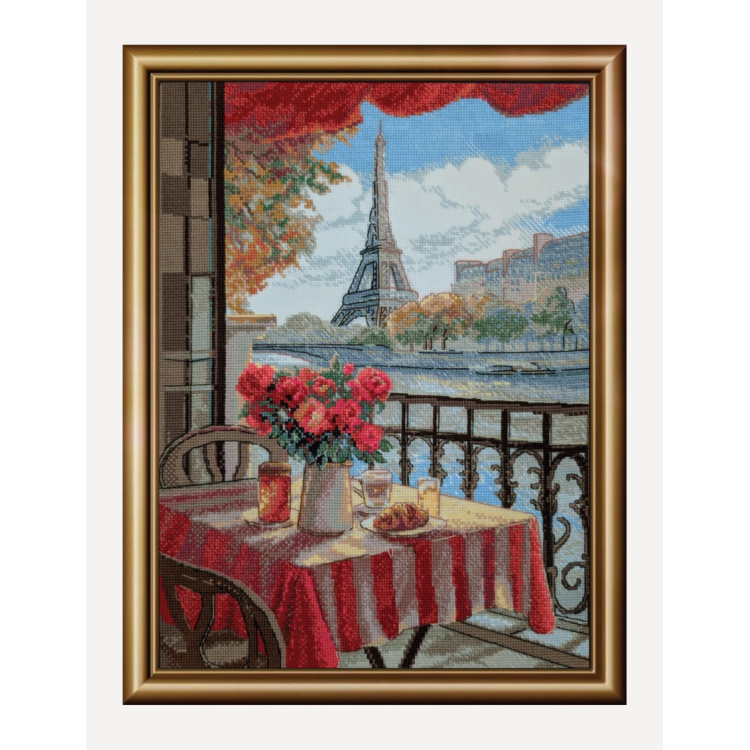 Cross stitch kit - Aine collection "Sunny Paris" 30x40 cm SRA1013